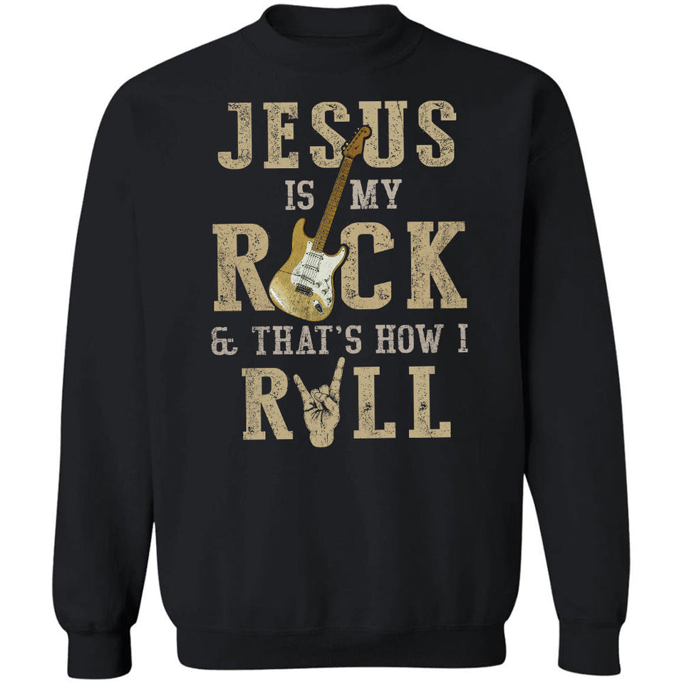 Rock hand sign, Jesus is my Rock and that's how I Roll - Jesus, Guitarist Apparel