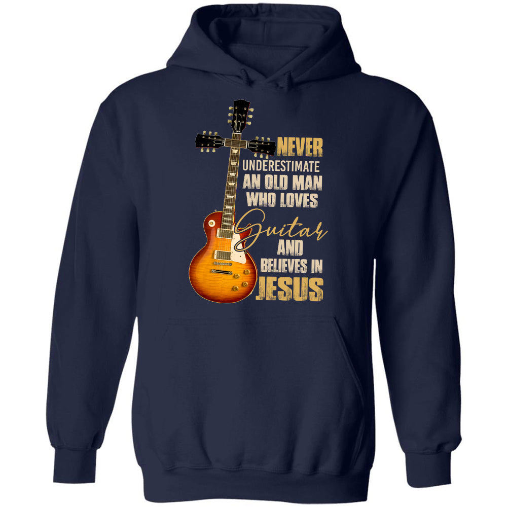 Vintage guitar, Never underestimate an old man who loves guitar - Jesus Apparel