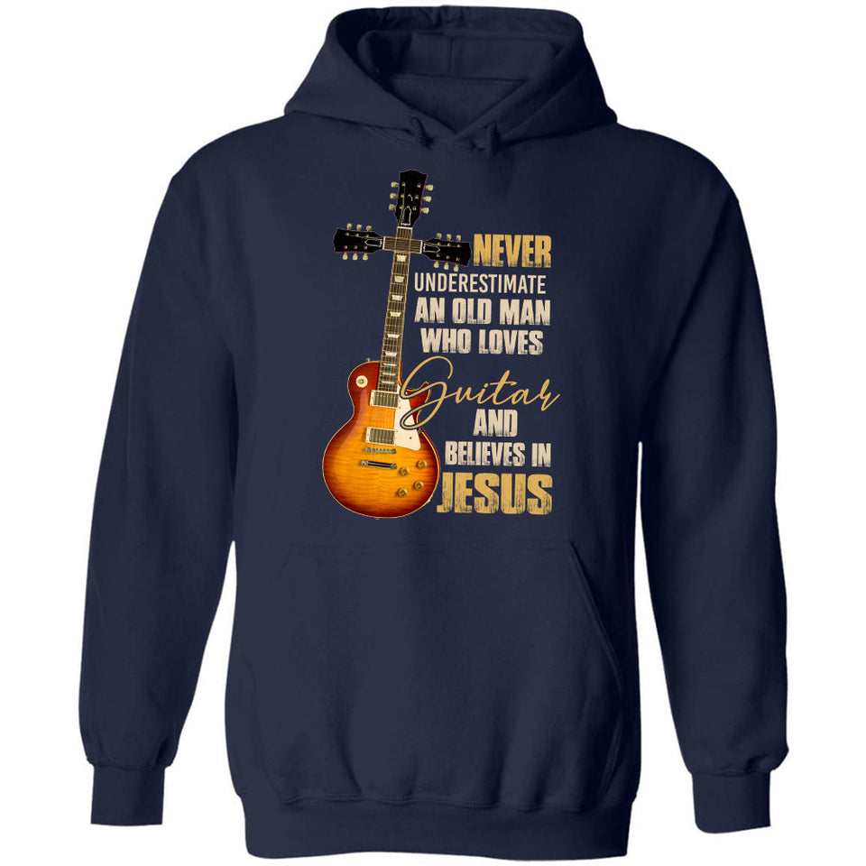 Vintage guitar, Never underestimate an old man who loves guitar - Jesus Apparel