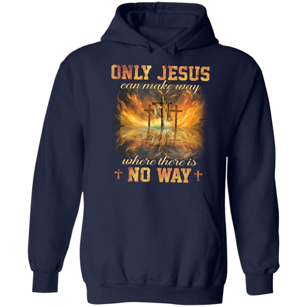Beautiful halo, Wooden cross, Only Jesus can make way where there is no way - Jesus Apparel