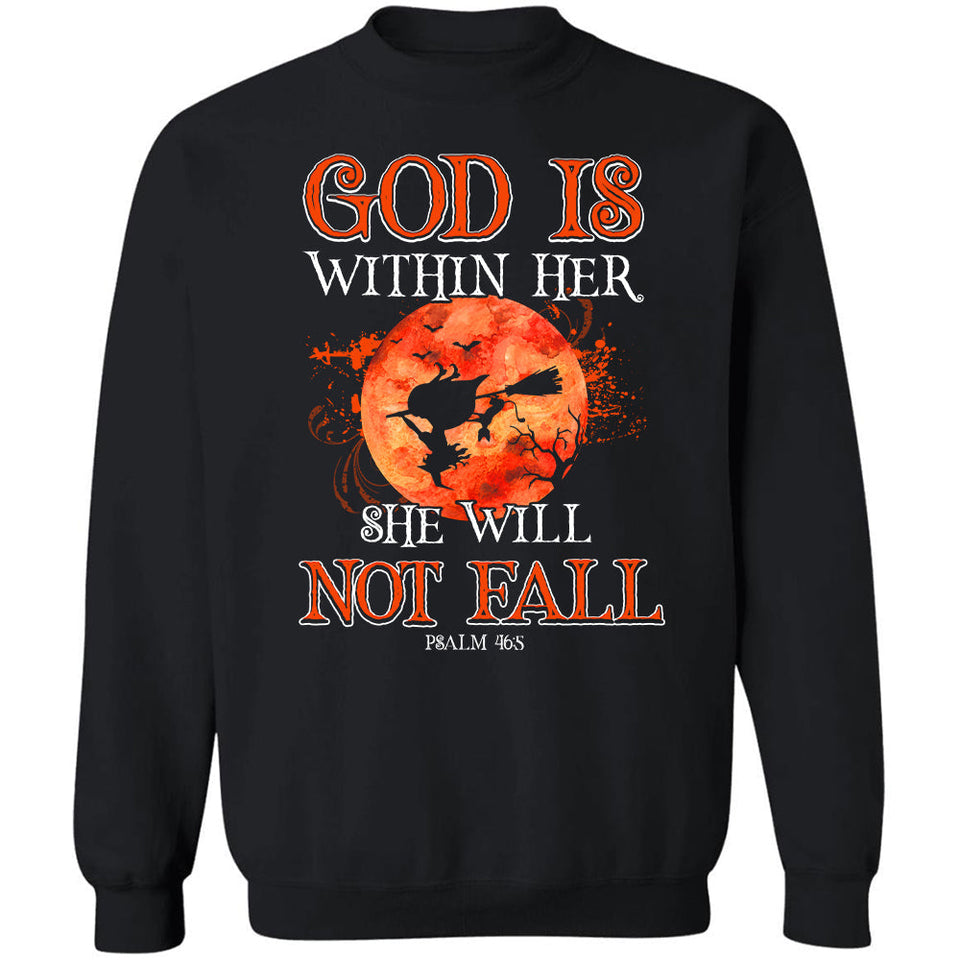 Jesus - Halloween - God is within her, She will not fall - Apparel