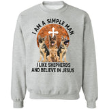 German Shepherd, I'm a simple man, I like Shepherds & believe in Jesus - Jesus, Dog Apparel