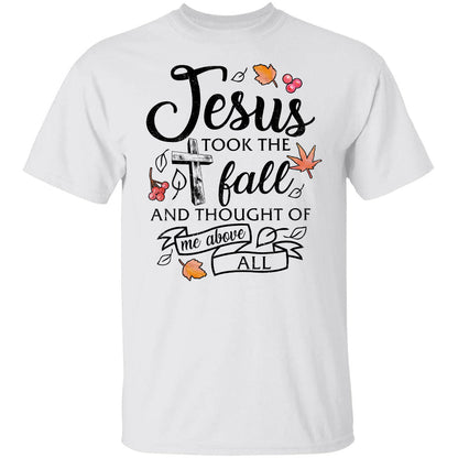 Autumn leave, Jesus took the fall and thought of me above all - Jesus Apparel