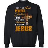 Lion of Judah and the Cross, I'm not that perfect Christian - Jesus Apparel