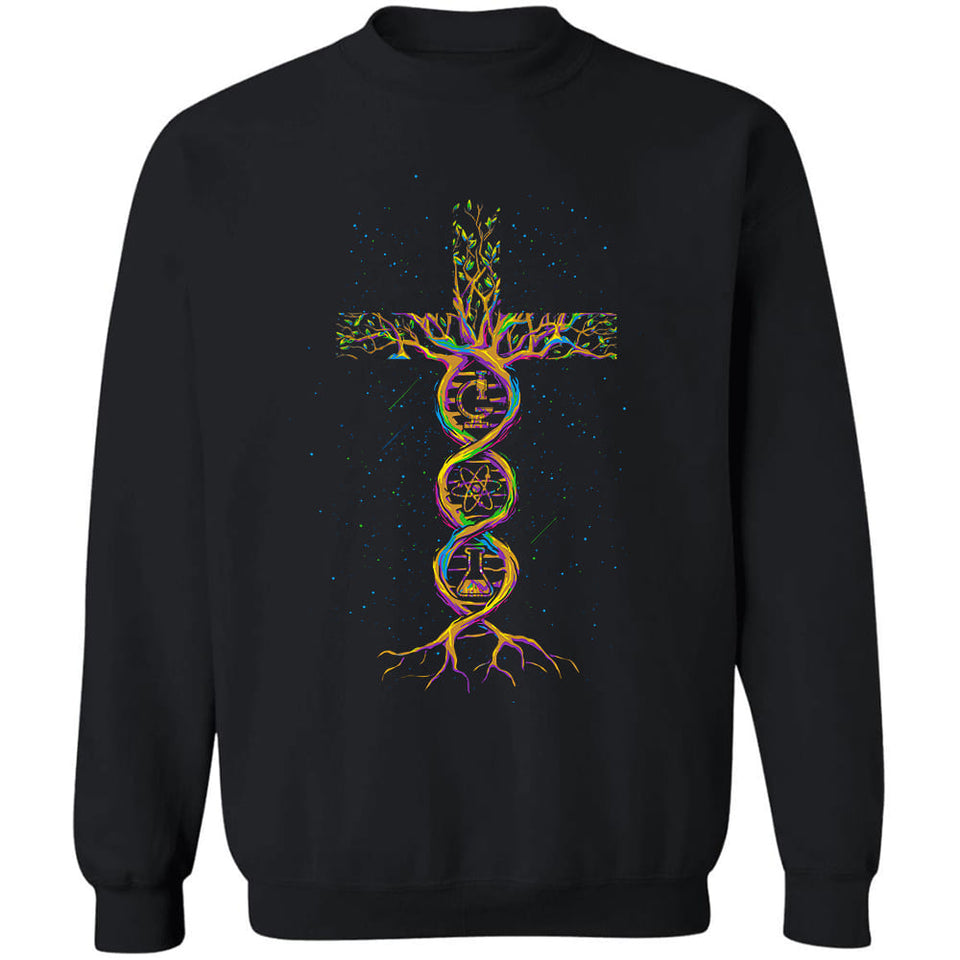 Colorful science symbol, Beautiful cross - Jesus Apparel