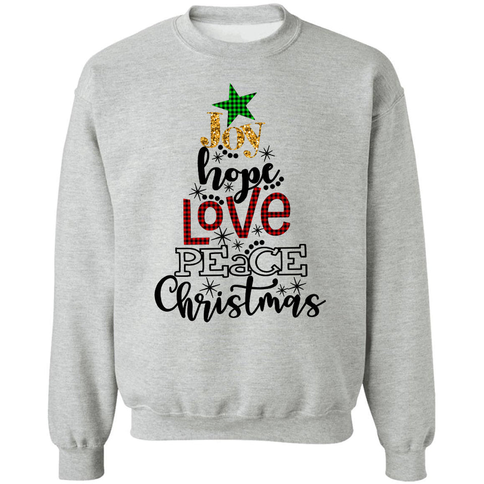 Jesus - Christmas - Joy Hope Love Peace - Apparel