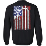 Rock hand sign, US flag - Jesus, Guitarist Back-printed Apparel
