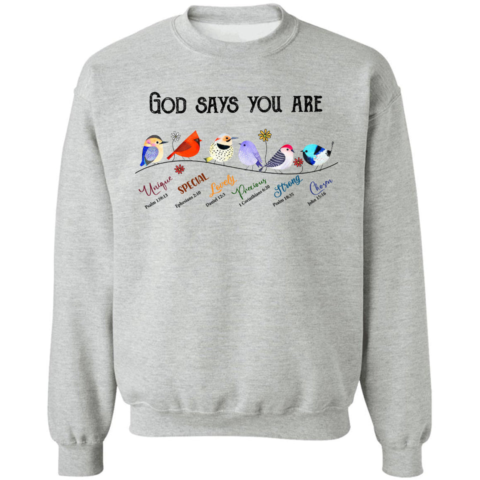 Jesus - Bird - God says you are - Apparel