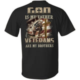 Veteran is crying in front of the cross, God is my father - Jesus Back-printed Apparel