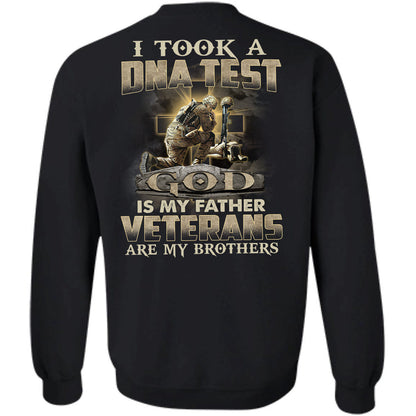 Jesus, awesome warrior, God is my father & Veterans are my brothers Back-printed Apparel