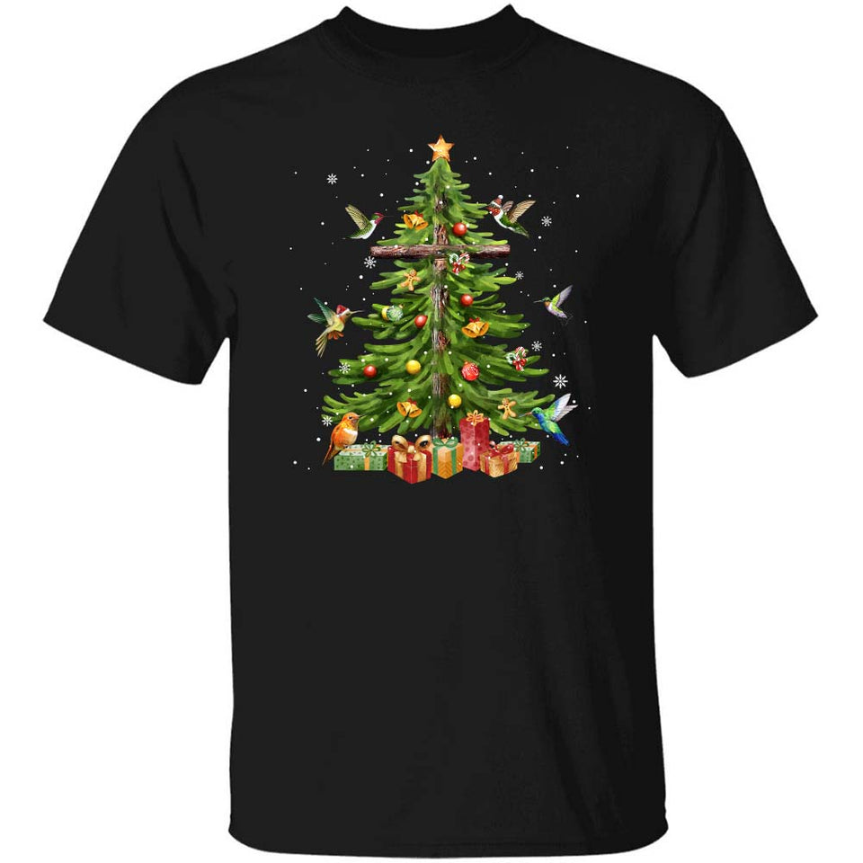 Christmas Tree, Hummingbird, Christmas presents, Amazing cross - Jesus, Christmas Apparel