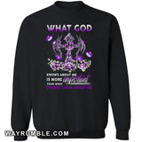 Violet rose, What God knows about me is more important than what others think about me - Jesus Apparel