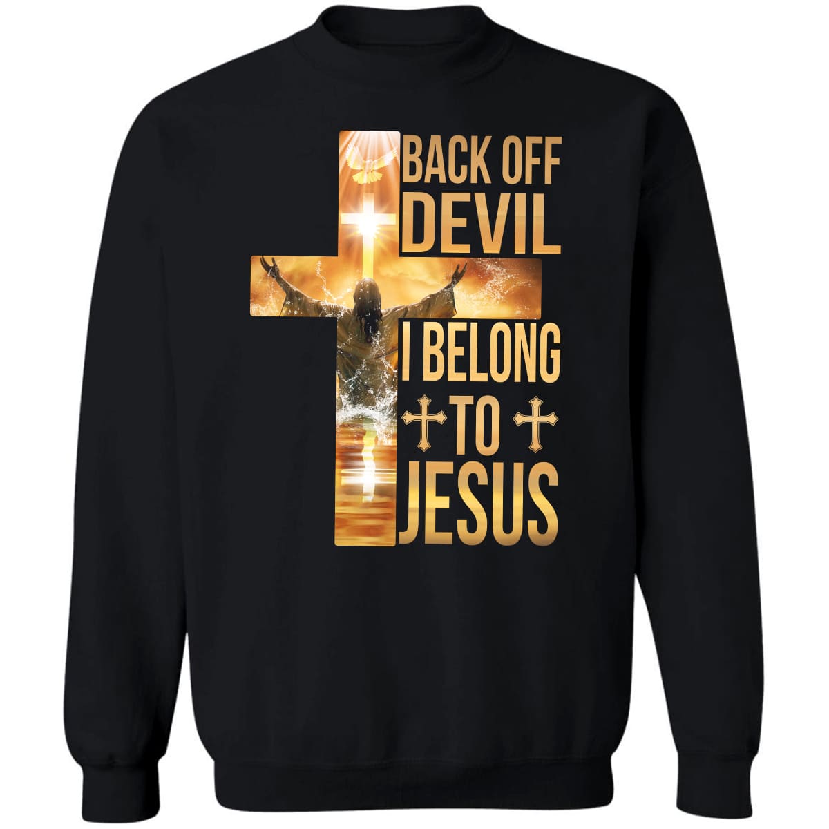 Jesus rises from under the ocean, Cross light, Back off Devil, I belong to Jesus - Jesus Apparel