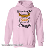 November girl, I can do all things - Jesus, Christ, Cross Apparel