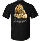 Lion King, Lamb of God, I can do all things through Christ who strengthens me - Jesus Back-printed Apparel