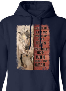 Jesus - Horse - The devil thought he'd won until I said Amen - Apparel