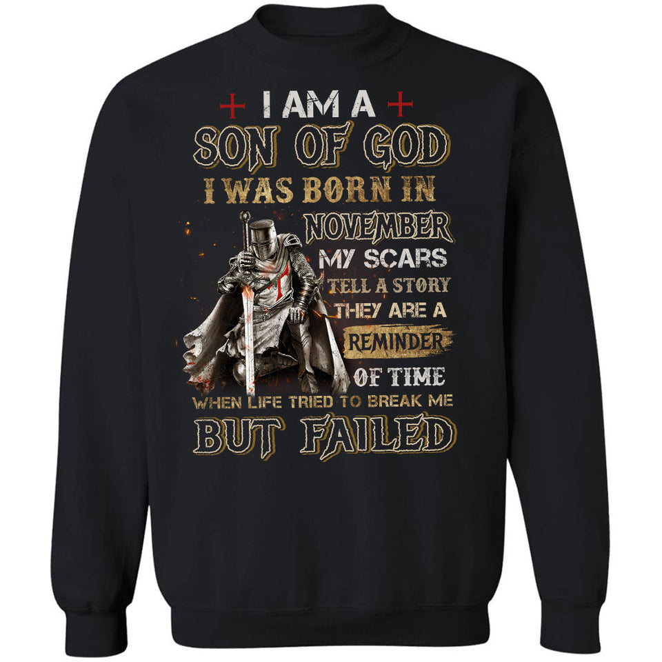 Born in November, I am the son of God - Jesus, Warrior Apparel