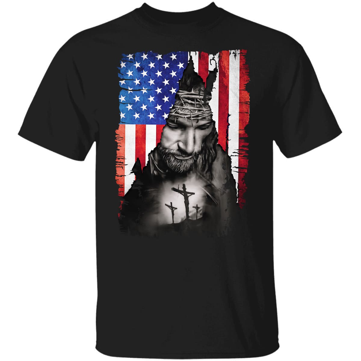 Us flag, Jesus saved us - Jesus Apparel