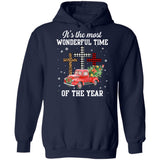 It's the most wonderful time of the year, Christmas, Red truck, Crosses - Jesus Apparel