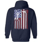 Rock hand sign, US flag - Jesus, Guitarist Back-printed Apparel