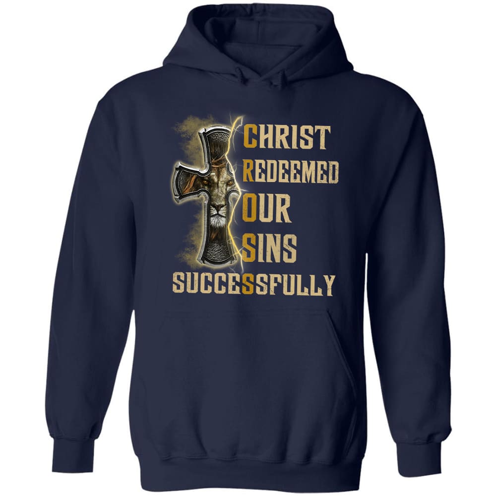 Beautiful cross, Lion painting, Christ redeemed our sins successfully - Jesus Apparel