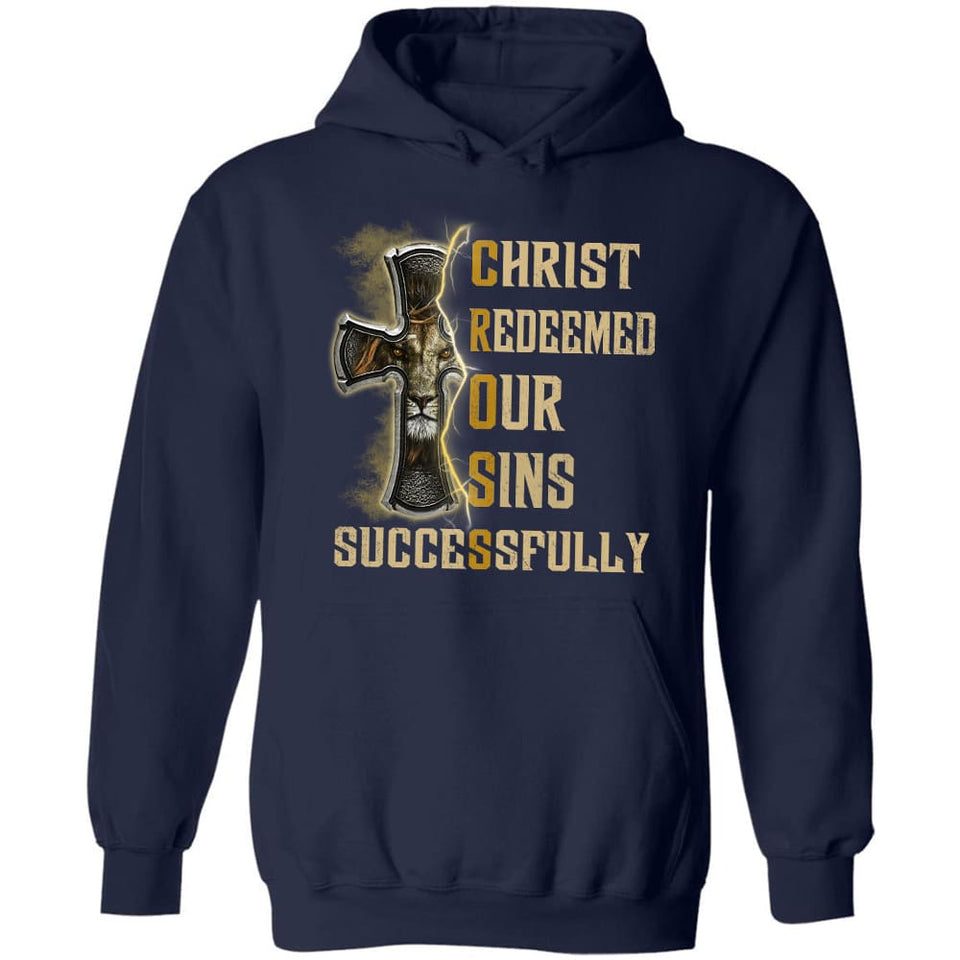 Beautiful cross, Lion painting, Christ redeemed our sins successfully - Jesus Apparel