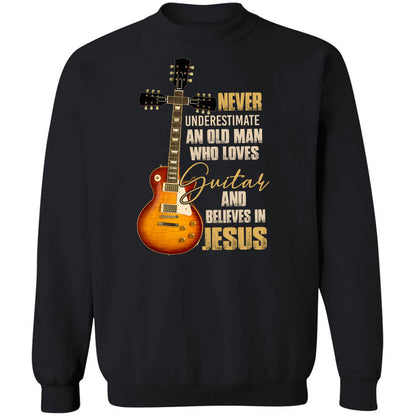 Vintage guitar, Never underestimate an old man who loves guitar - Jesus Apparel