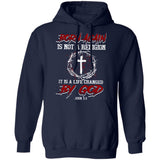 Jesus, Cross, Crown - Born again is not a religion, It is a life changed by God Apparel