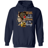 Beautiful girl, In the library, Jesus is my savior, Reading is my therapy - Jesus Apparel