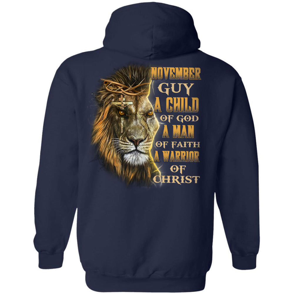November Guy, Amazing lion of Judah, A child of God - Jesus Back-printed Apparel