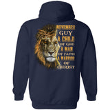 November Guy, Amazing lion of Judah, A child of God - Jesus Back-printed Apparel