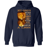 Lion of Judah, The lion of fire, My God is not dead, He's living on the inside, Roaring like a lion - Jesus Apparel