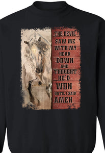 Jesus - Horse - The devil thought he'd won until I said Amen - Apparel