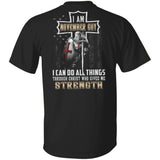 November Guy, Knight of God, US Flag, I can do all things through Christ who gives me strength - Jesus Back-printed Apparel