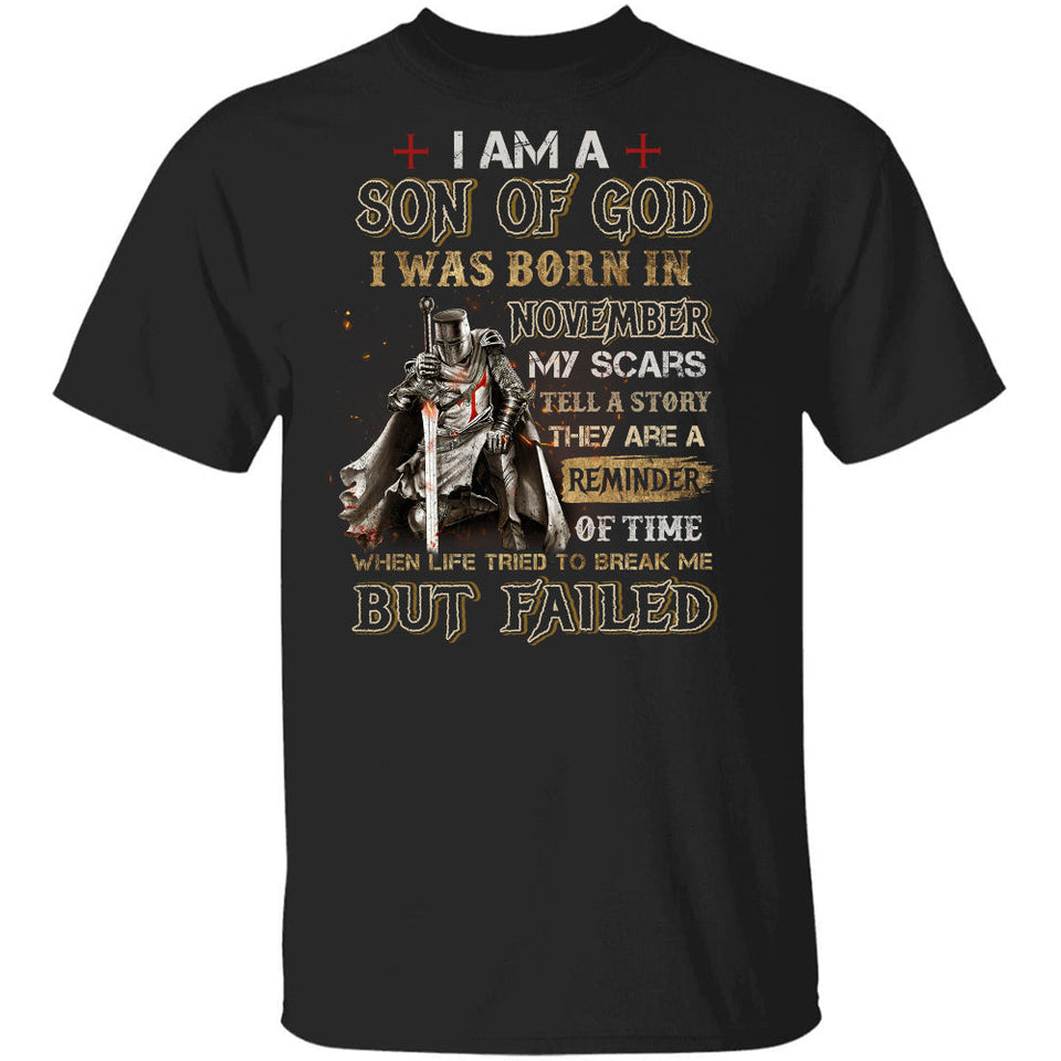 Born in November, I am the son of God - Jesus, Warrior Apparel
