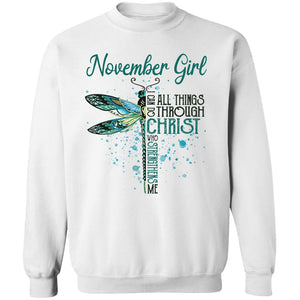 November girl - Jesus, Dragonfly, Christ Apparel