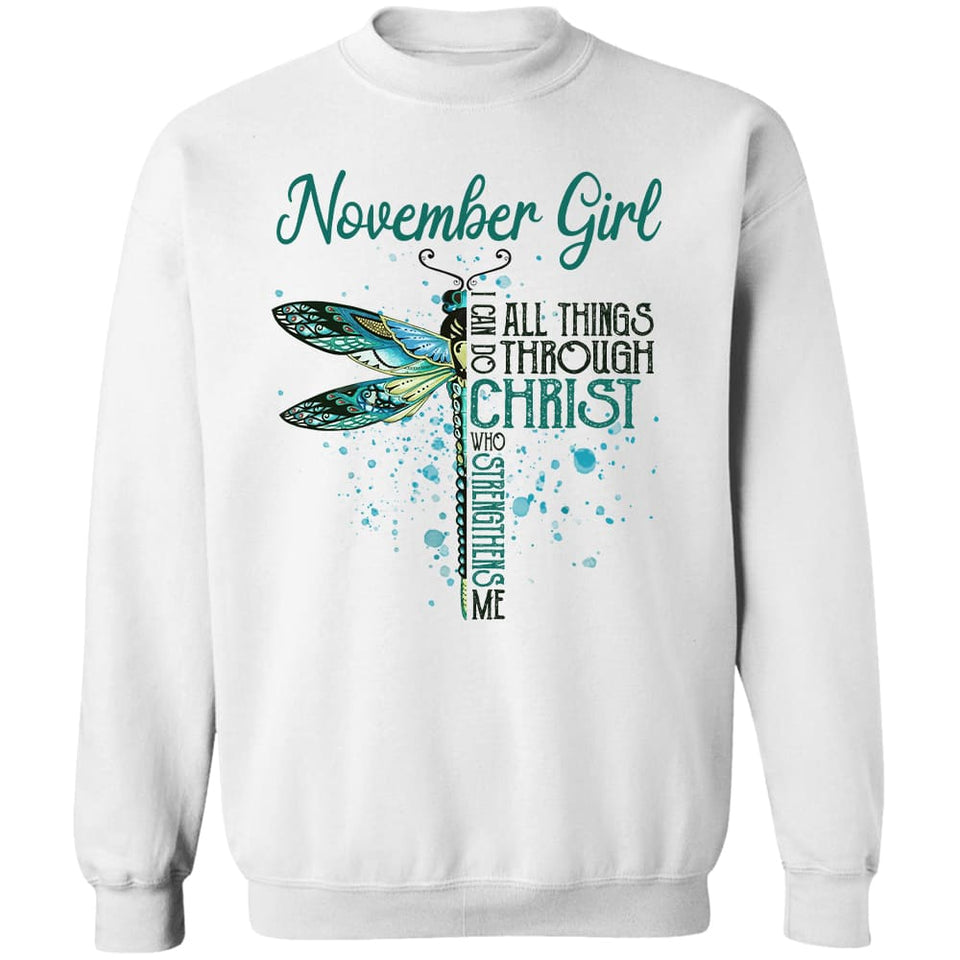 November girl - Jesus, Dragonfly, Christ Apparel