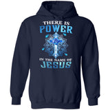 Blue rose, Blue butterfly, The cross, There is power in the name of Jesus - Jesus Apparel