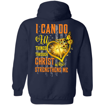 I can do all things through Christ who strengthens me - Jesus Back-printed Apparel