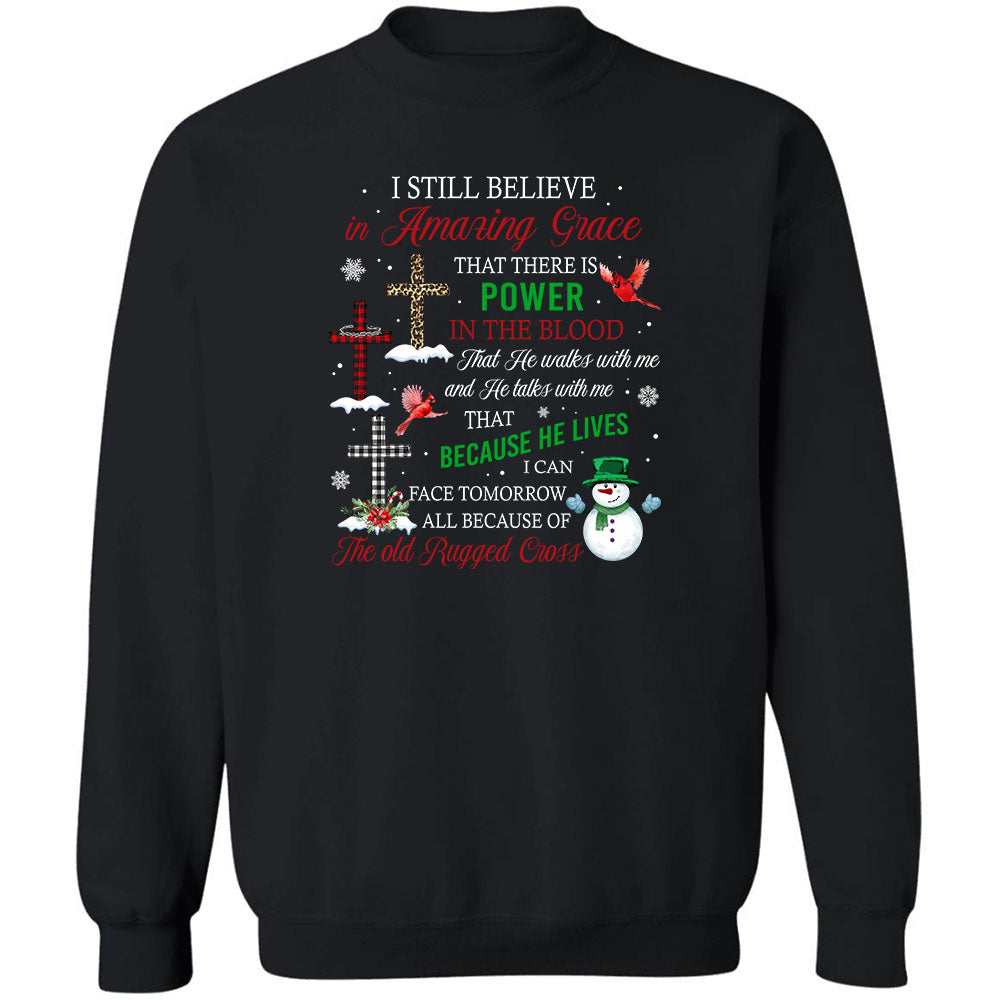 Snowman, Cardinal, I still believe in amazing grace - Jesus, Winter Apparel