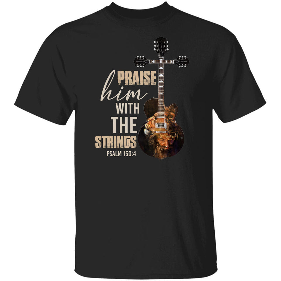 Jesus painting, Guitar, Praise him with the strings - Jesus, Guitarist Apparel