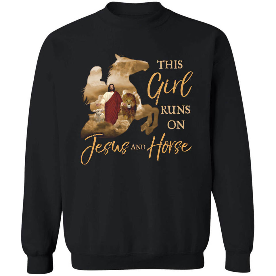 Jesus walking, Lion king, Animal pattern, This girl runs on Jesus and horse - Jesus Apparel