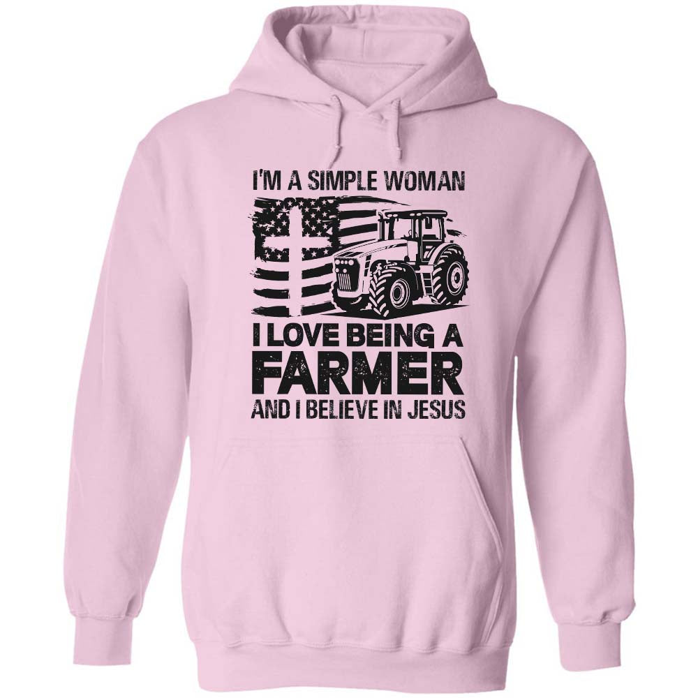 I'm a simple woman, I love being a farmer and I believe in Jesus - Jesus, Farmer Apparel