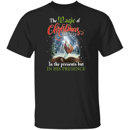 Jesus painting, The holly Bible, Cross light, Winter forest, The magic of Christmas is in his presence - Jesus Apparel