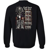 Veteran, God says you are - Jesus Back-printed Apparel