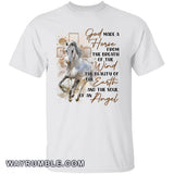 Running horse, White horse, God made a horse from the breath of the wind - Jesus Apparel