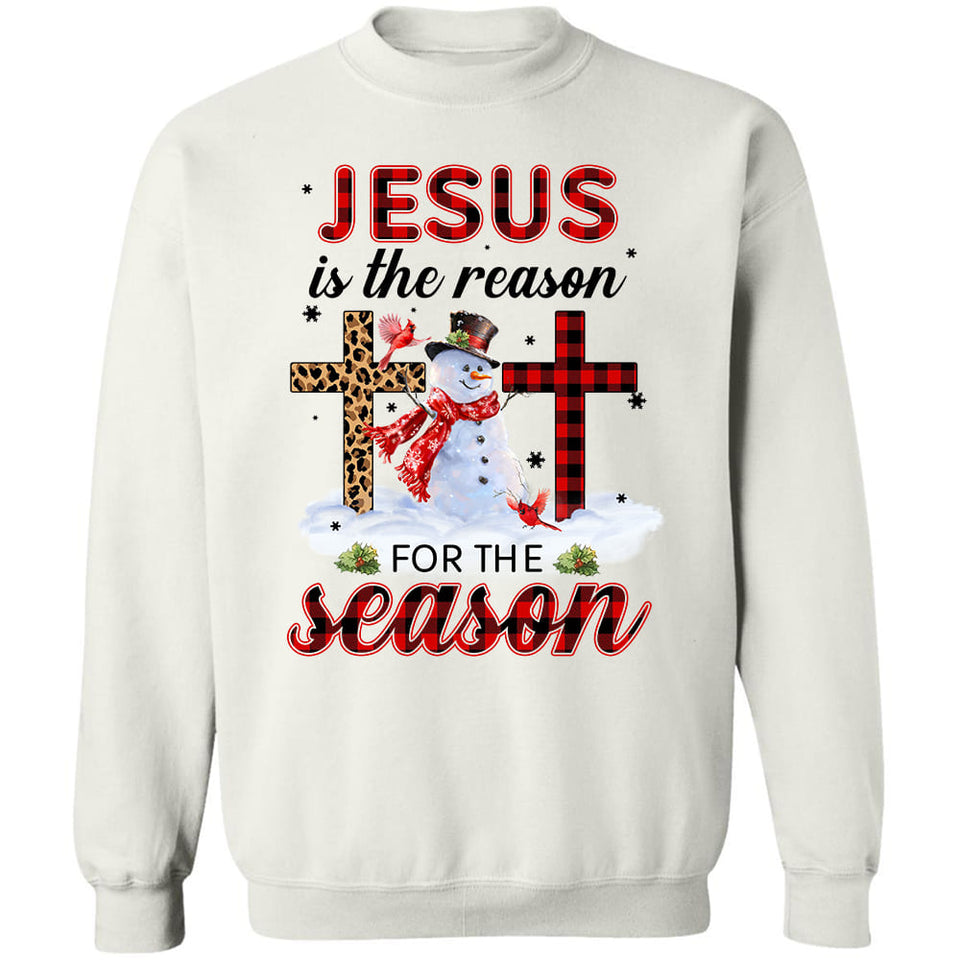 Outdoor snowman, Cross symbol, Christmas gift, Jesus is the reason for the season - Jesus Apparel