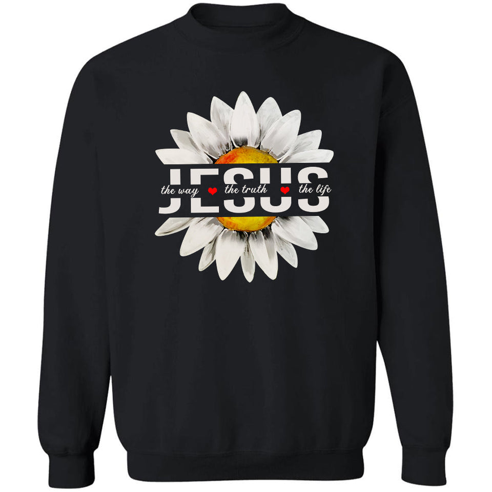 Big daisy symbol, The way, the truth, the life - Jesus Apparel
