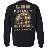 Veteran is crying in front of the cross, God is my father - Jesus Back-printed Apparel