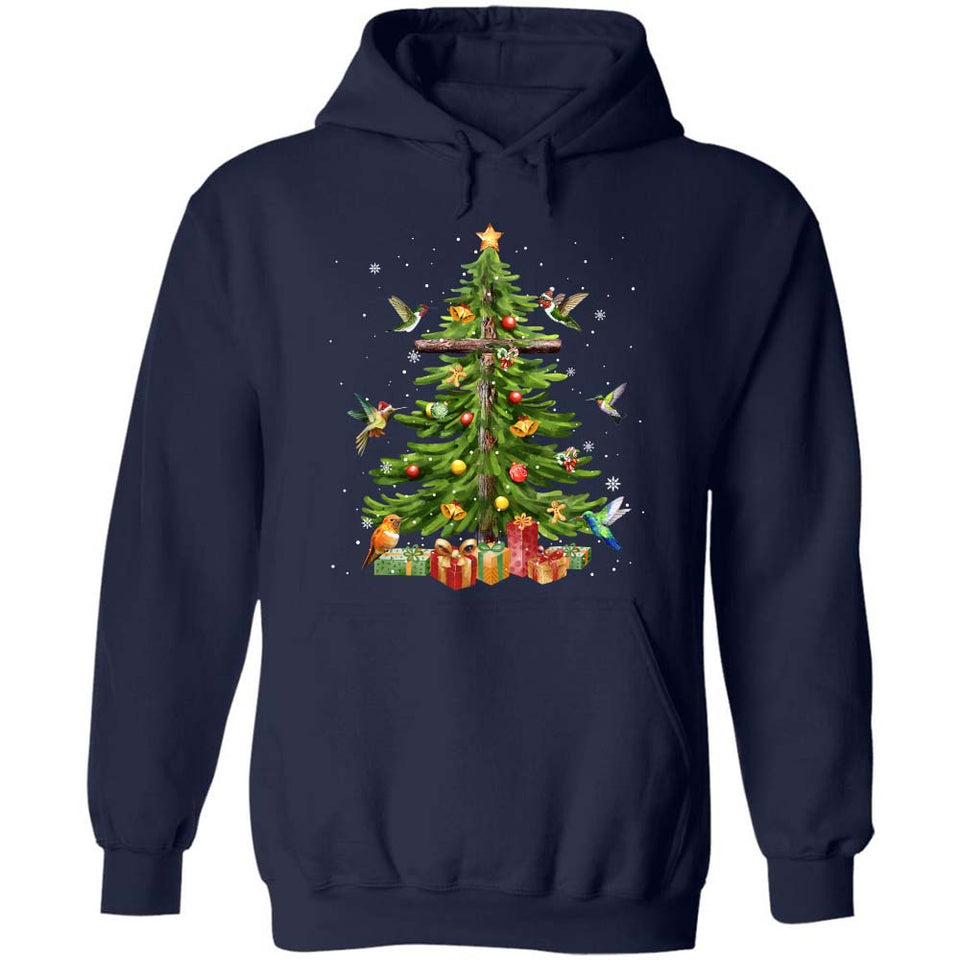 Christmas Tree, Hummingbird, Christmas presents, Amazing cross - Jesus, Christmas Apparel
